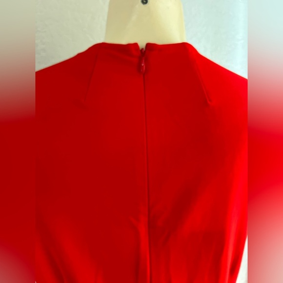 Banana Republic Red Soft Ponte Midi Dress with Slit right side leg split - Picture 14 of 15